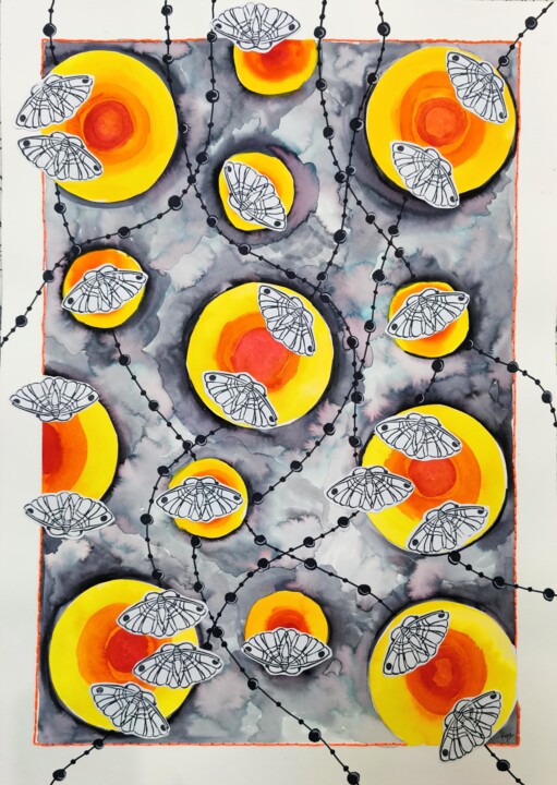 拼贴 标题为“Monarch” 由Kar Sánchez, 原创艺术品, 拼贴