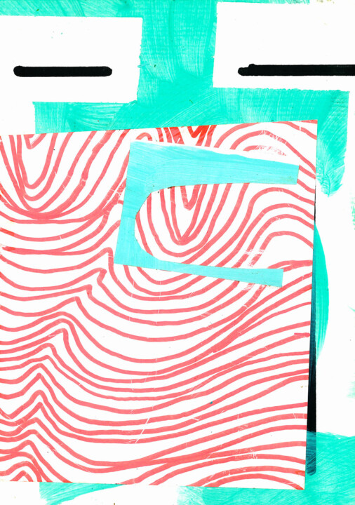 "Chemtrails 004a" başlıklı Resim Dusan Stosic tarafından, Orijinal sanat, Akrilik Karton üzerine monte edilmiş