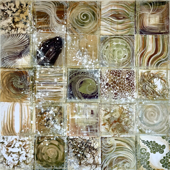 Painting titled "Shared Pulse" by Lada Bozhina, Original Artwork, Acrylic