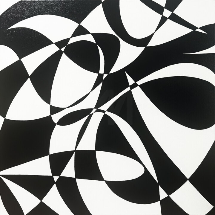 Painting titled "KNOT AGAIN" by Hou Soon Ming, Original Artwork, Acrylic