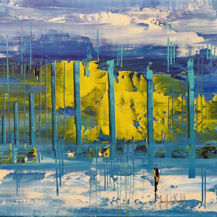 Malarstwo zatytułowany „GUESS” autorstwa Jean-Humbert Savoldelli, Oryginalna praca, Akryl Zamontowany na Drewniana rama noszy