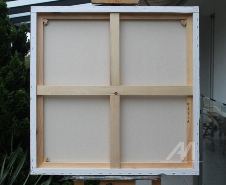 Achterkant van het werk