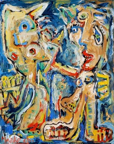 Painting titled "petites fesses and…" by Charles Marko, Original Artwork