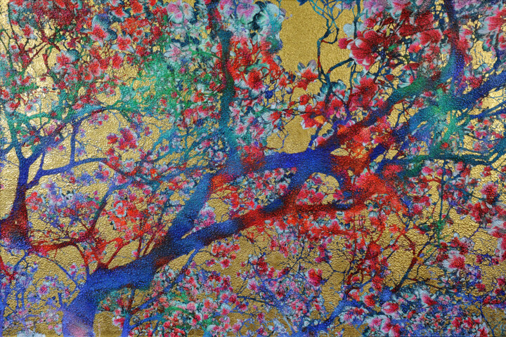 绘画 标题为“Bright golden magno…” 由Karin Vermeer, 原创艺术品, 油 安装在铝上