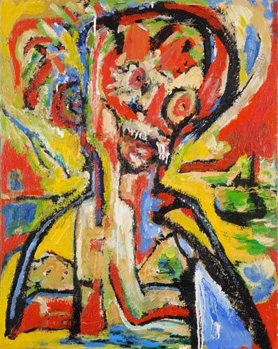 Painting titled "selfportrait févrie…" by Charles Marko, Original Artwork
