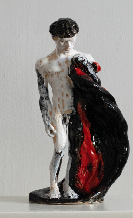 Скульптура под названием "The Side You Hide" - Sergey Sovkov, Подлинное произведение искусства, Керамика