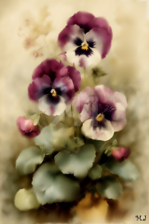 Grafika cyfrowa / sztuka generowana cyfrowo zatytułowany „Swirls of Thoughts…” autorstwa Armajay, Oryginalna praca, Malarstw…