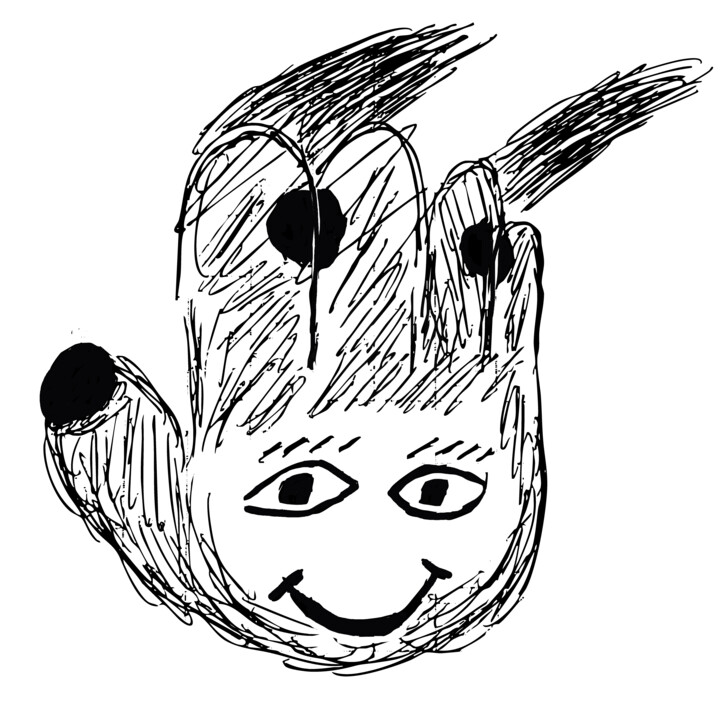 Artes digitais intitulada "bleu" por Virginie Gérôme, Obras de arte originais, Canetac de aerossol