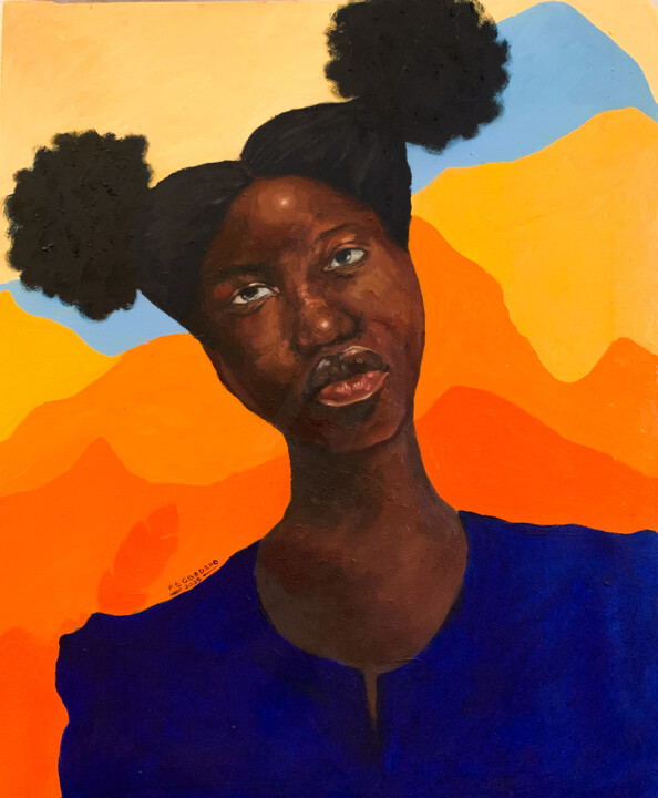 "Adébímpé" başlıklı Tablo Faith Gbadero tarafından, Orijinal sanat, Petrol