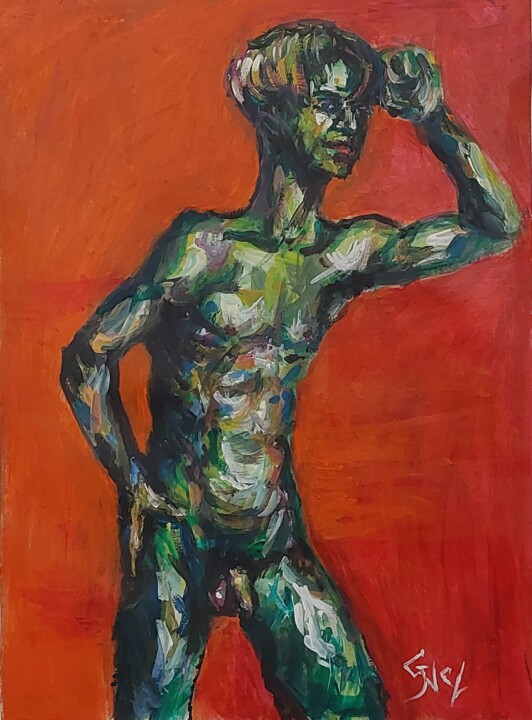 "Portrait 402" başlıklı Tablo Giorgos Nicolaou (Gncl) tarafından, Orijinal sanat, Akrilik