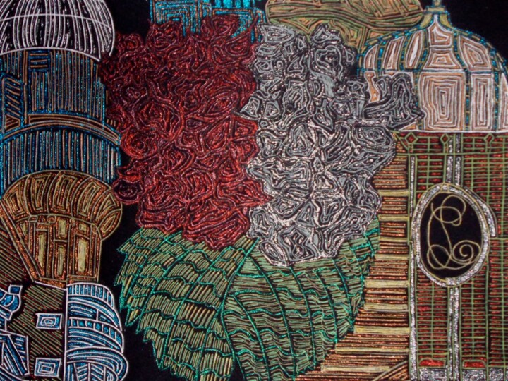 Drawing titled "Bd Vincent Auriol_7…" by Sophie Ong, Original Artwork, Ballpoint pen