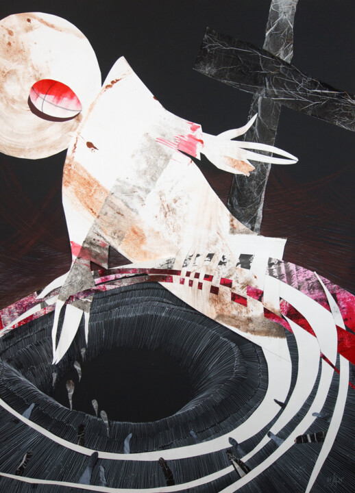 Collages titled "Descent into hell -…" by Maria Shedrina, Original Artwork, Marker