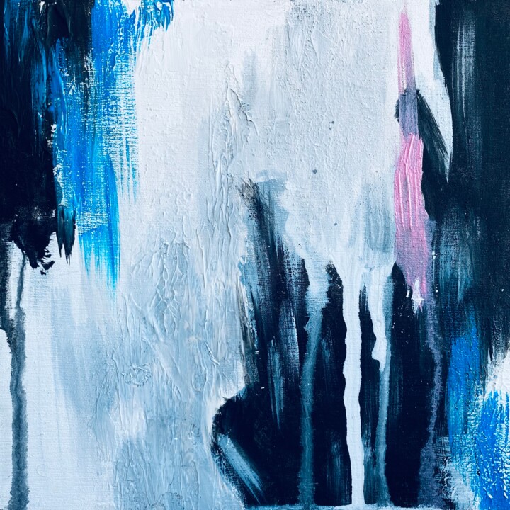 Arts numériques intitulée "Abstract Black and…" par Yuche, Œuvre d'art originale, Acrylique