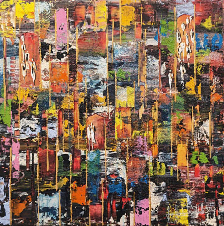 Malarstwo zatytułowany „POUR QUELQUES GRAIN…” autorstwa Jean-Humbert Savoldelli, Oryginalna praca, Akryl Zamontowany na Drew…