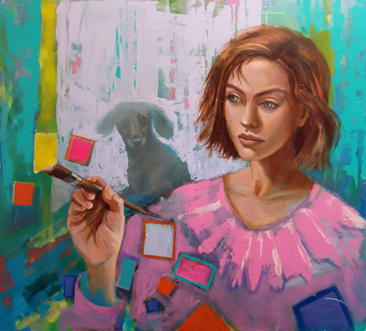 "Punkt styku" başlıklı Tablo Maria Kucia-Albin tarafından, Orijinal sanat, Akrilik Ahşap Sedye çerçevesi üzerine monte edilm…