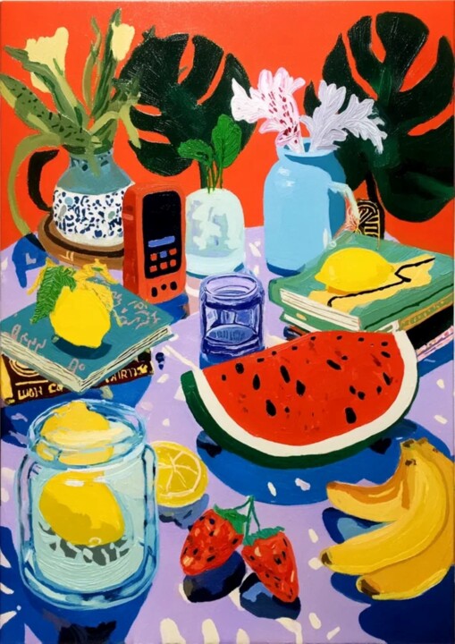 "Modern Still Life w…" başlıklı Dijital Sanat Sasha Robinson tarafından, Orijinal sanat, Dijital baskı