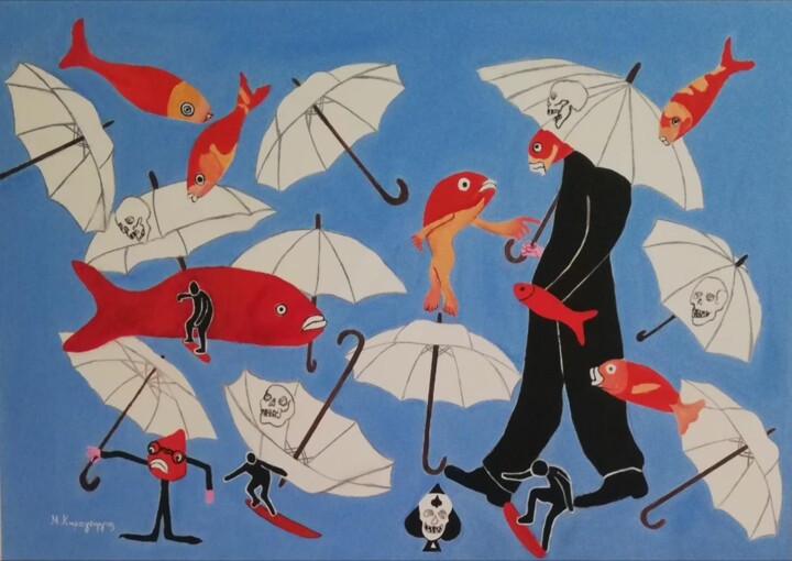 Painting titled "Η ΖΩΗ ΕΧΕΙ ΠΟΛΛΕΣ Π…" by Maria Karageorgiou, Original Artwork, Acrylic