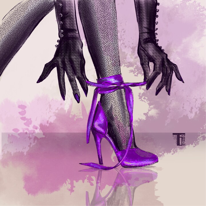 "The Violet Ritual o…" başlıklı Dijital Sanat Tati Bugreeva tarafından, Orijinal sanat, Dijital Resim