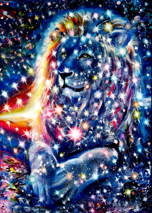 Painting titled "Духовное Космическо…" by Antara Terrael, Original Artwork, Acrylic