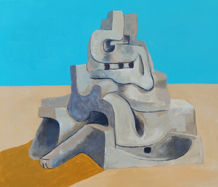 Painting titled "The Kiss" by Tam Nightingale, Original Artwork, Acrylic Mounted on Wood Stretcher frame