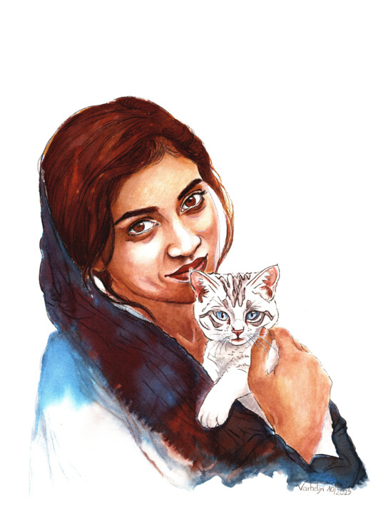 Drawing titled "Lalasa" by Lilla Varhelyi, Original Artwork, Ink