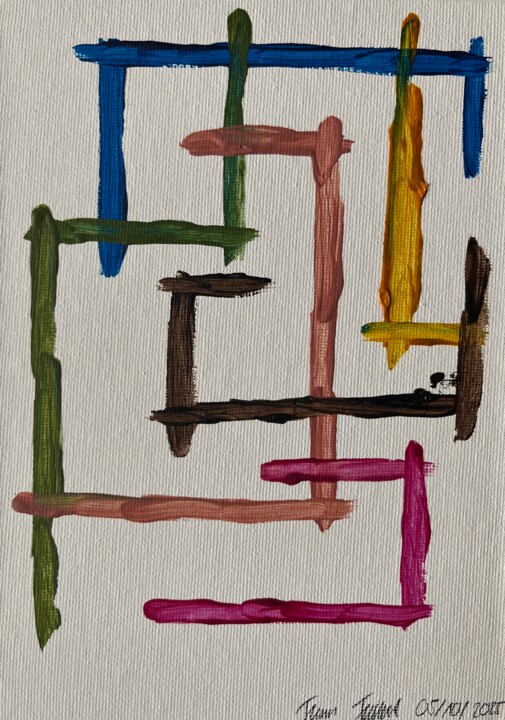 "Fragments V" başlıklı Tablo Franz Friedel tarafından, Orijinal sanat, Akrilik