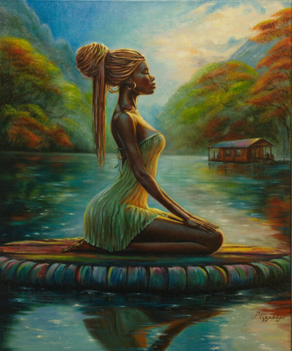 "Meditation of a Bea…" başlıklı Tablo Рита Цемкало tarafından, Orijinal sanat, Petrol