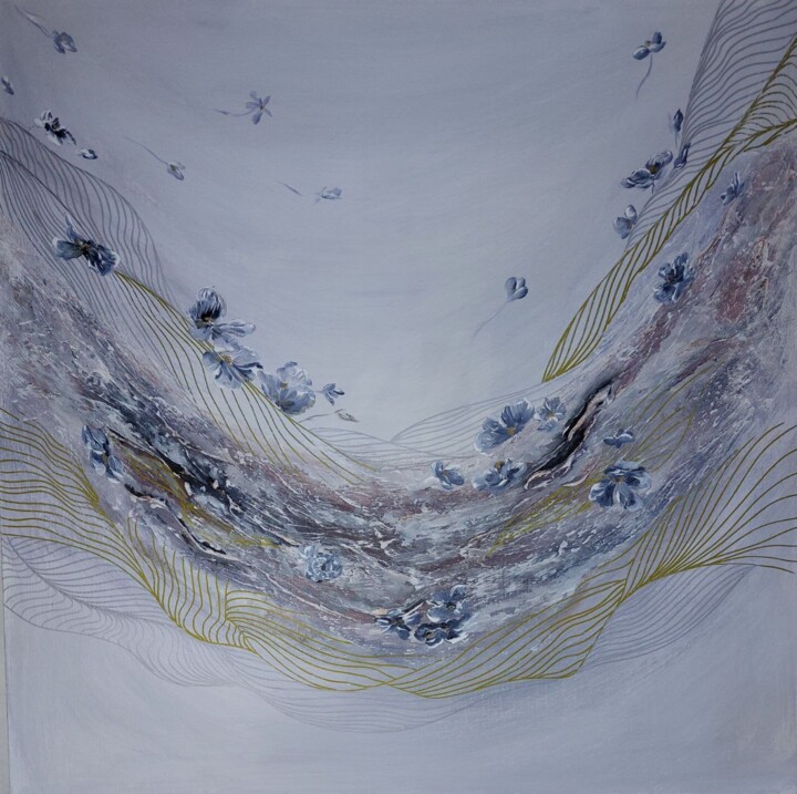 Painting titled "Есть только миг меж…" by Natalya Rozhkova, Original Artwork, Acrylic