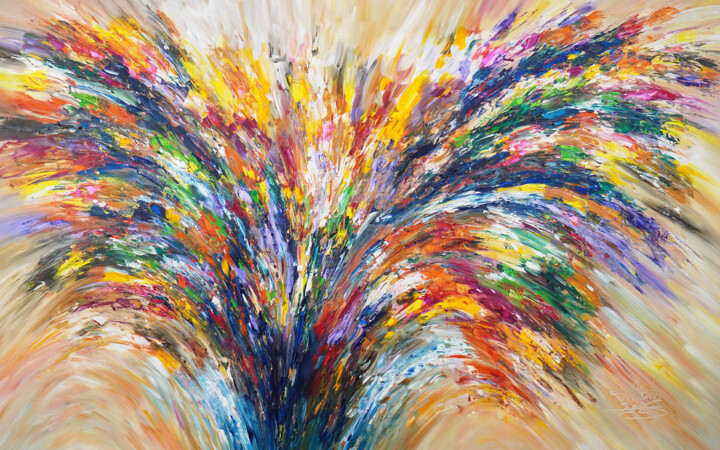 Malarstwo zatytułowany „Celebration XXXL 1” autorstwa Peter Nottrott, Oryginalna praca, Akryl