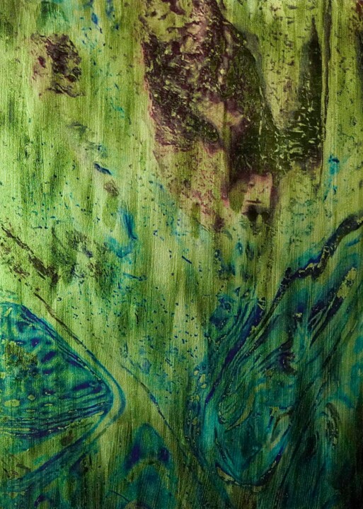 绘画 标题为“Tafelbild 3996” 由Volker W. Hamann, 原创艺术品, 颜料 安装在木板上