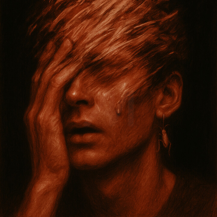 Zeichnungen mit dem Titel "El susurro de la po…" von Luis Key, Original-Kunstwerk, Kohle