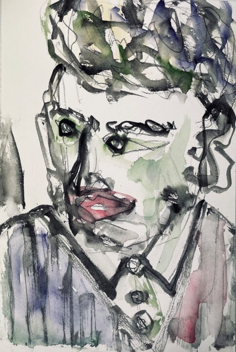 绘画 标题为“Uncle Paul (I) (b.…” 由Susanne Caecilie Walther, 原创艺术品, 水彩