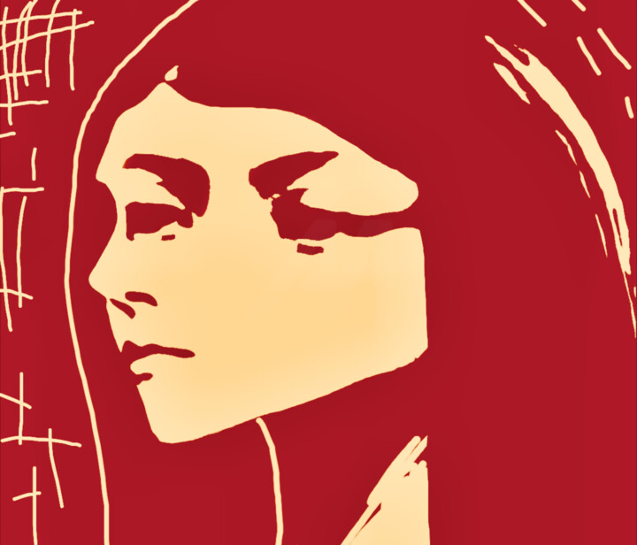 "Tête de fille" başlıklı Dijital Sanat Ernesto Rivera Novoa tarafından, Orijinal sanat, Dijital Resim