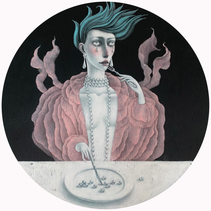 Peinture intitulée "Obsession with Pear…" par Svetlana Rumak, Œuvre d'art originale, Acrylique Monté sur Châssis en bois