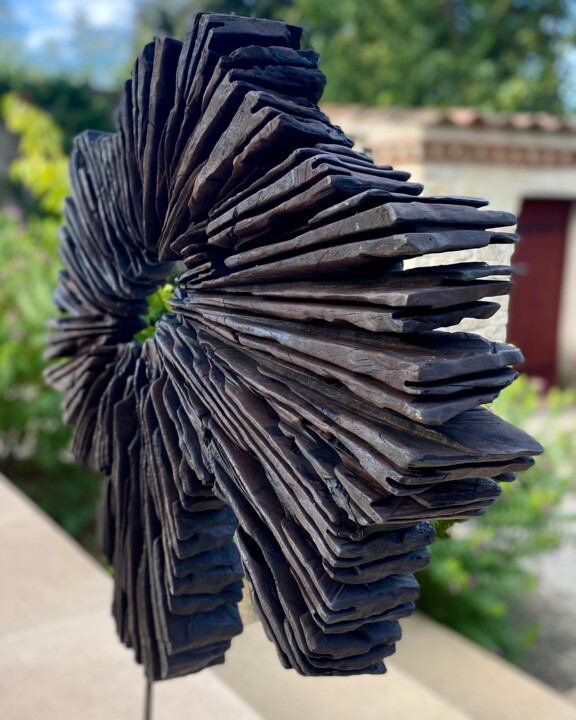 "Éclosion noire" başlıklı Heykel Doa Artistic tarafından, Orijinal sanat, Ahşap