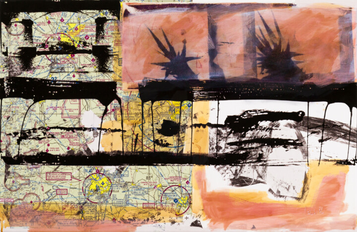 绘画 标题为“Travel by air sea l…” 由Sven Jakubith, 原创艺术品, 颜料