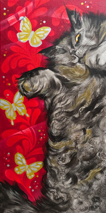 "Dreams of Butterfli…" başlıklı Tablo Liudmila Kotovich tarafından, Orijinal sanat, Akrilik Ahşap Sedye çerçevesi üzerine mo…