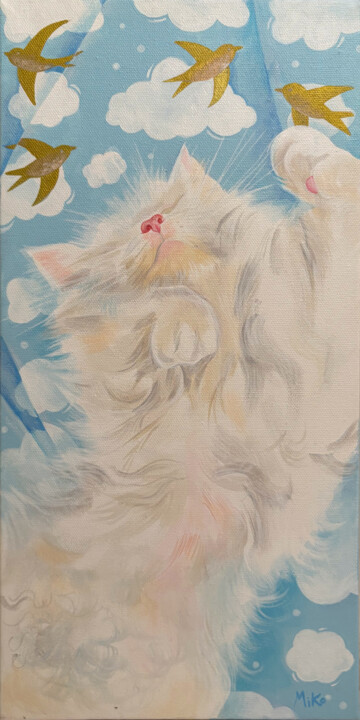 "Dreams of Birds – a…" başlıklı Tablo Liudmila Kotovich tarafından, Orijinal sanat, Akrilik Ahşap Sedye çerçevesi üzerine mo…