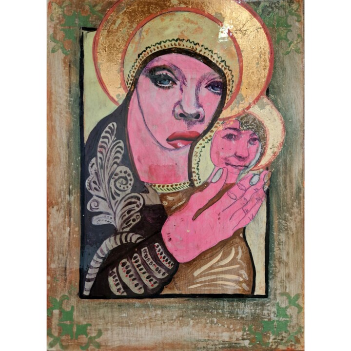 Ζωγραφική με τίτλο "Icon Nr. 1" από Romy Van Rijckevorsel, Αυθεντικά έργα τέχνης, Ακρυλικό