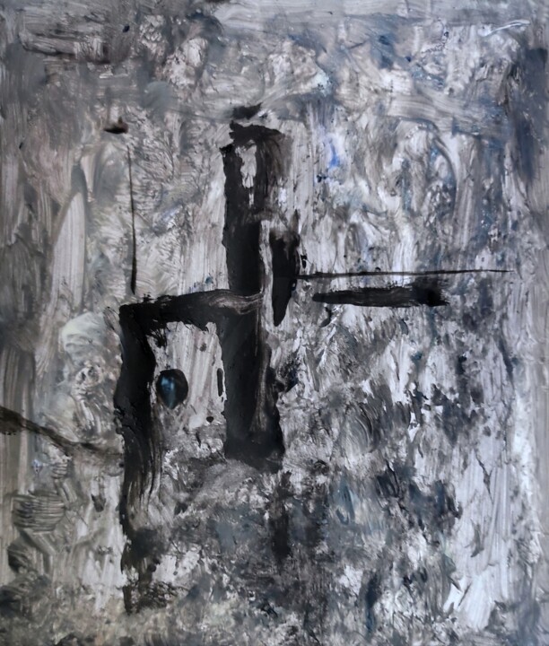 "Gloomy Grey Area -…" başlıklı Tablo Milto Sideris tarafından, Orijinal sanat, Akrilik