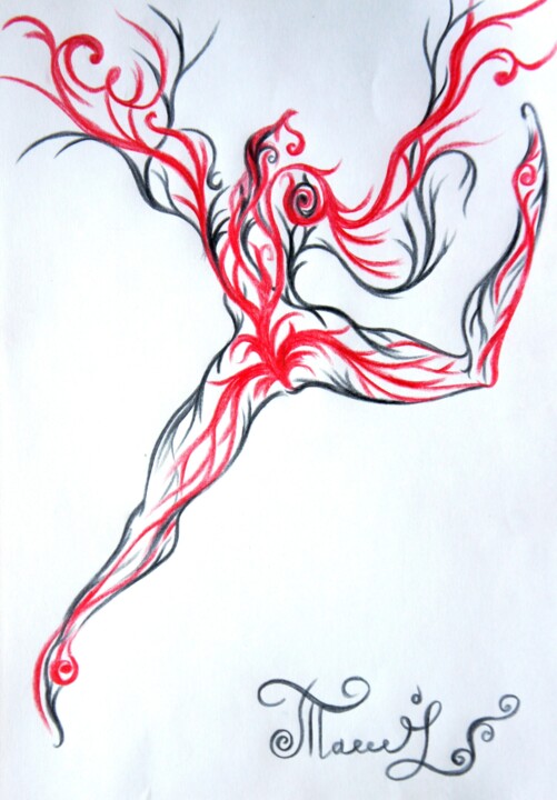 Картина под названием "OrgaSm #73" - Iryna Tatur, Подлинное произведение искусства, Акварель