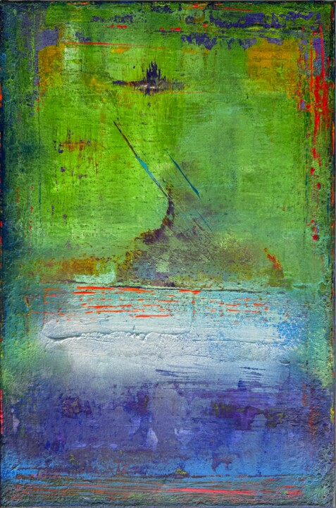 Картина под названием "Beneath the Surface" - Viki Smoliar, Подлинное произведение искусства, Акрил Установлен на Деревянная…