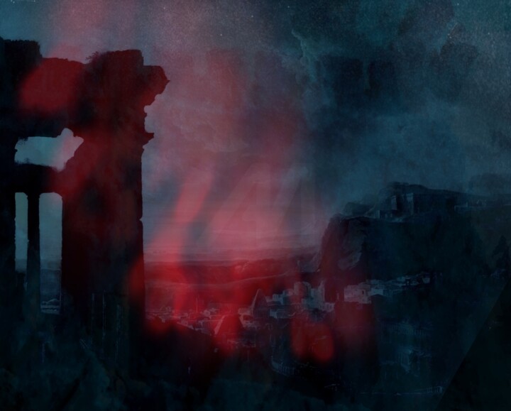 "The City Embers #1" başlıklı Dijital Sanat Russell Newell tarafından, Orijinal sanat, 2D Dijital Çalışma