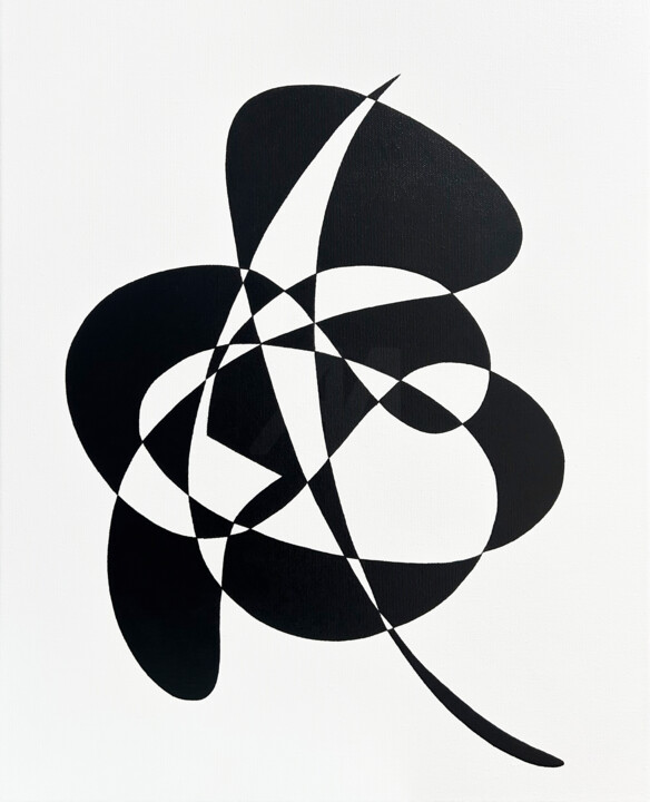 Painting titled "THE FLOW OF BEAUTIF…" by Hou Soon Ming, Original Artwork, Acrylic