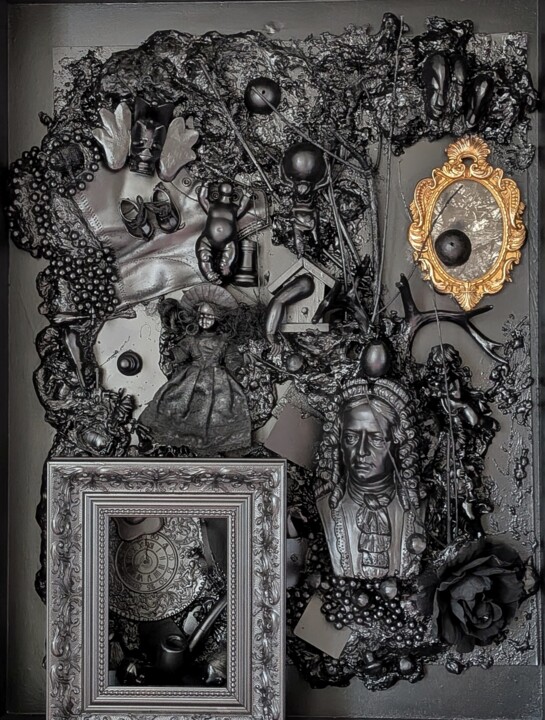 绘画 标题为“Solving Black-Box A…” 由Pepijn Simon, 原创艺术品, 丙烯 安装在木板上