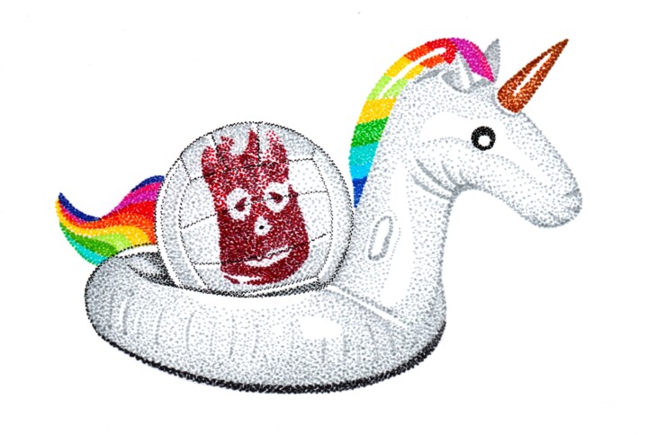 "Sauvez Wilson" başlıklı Resim Dimitri Prévot tarafından, Orijinal sanat, Mürekkep