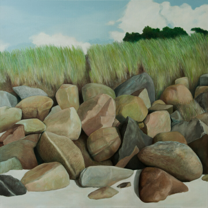 "Hiddensee 4" başlıklı Tablo Klaus Keck tarafından, Orijinal sanat, Petrol Ahşap Sedye çerçevesi üzerine monte edilmiş