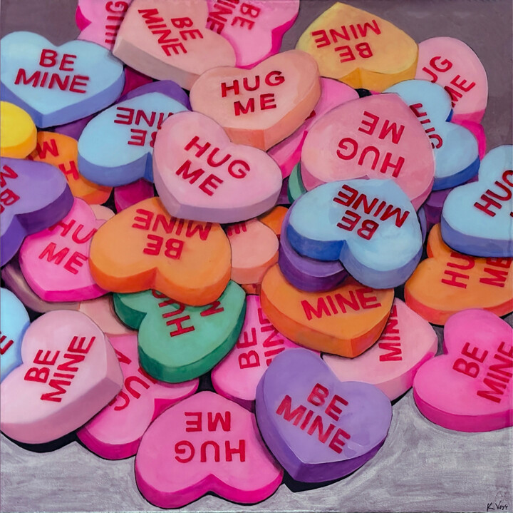 Картина под названием "Will You" - Kristin Voss, Подлинное произведение искусства, Акрил Установлен на Деревянная рама для н…