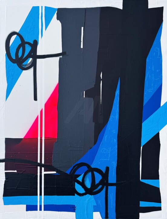 Peinture intitulée "Breaking Through" par Esteban Vera (EVera), Œuvre d'art originale, Acrylique