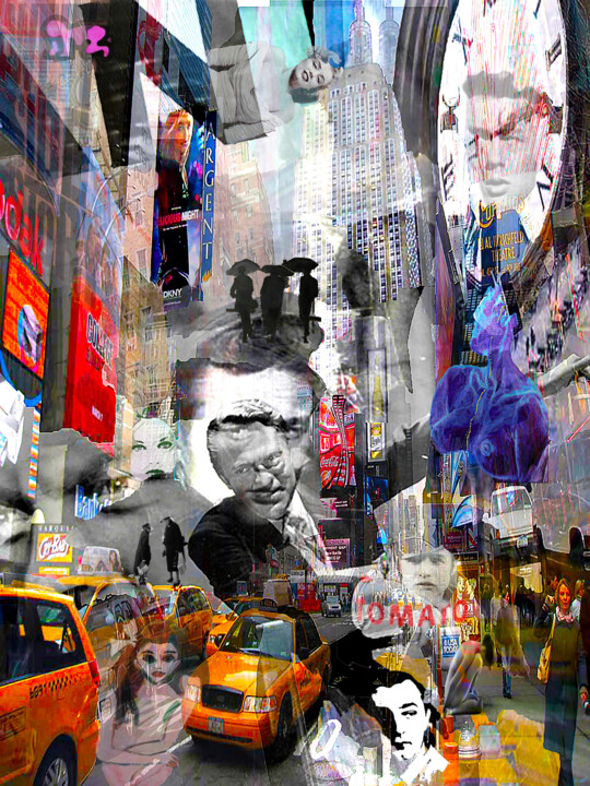 Grafika cyfrowa / sztuka generowana cyfrowo zatytułowany „Citizen Kane and to…” autorstwa Jean Mirre, Oryginalna praca, Kola…